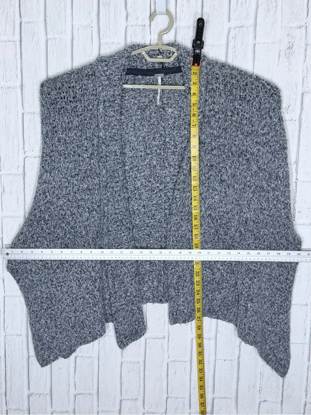 🩶 Free People BFF Cardigan Gray Bouclé Dolman Slouchy Sweater XS